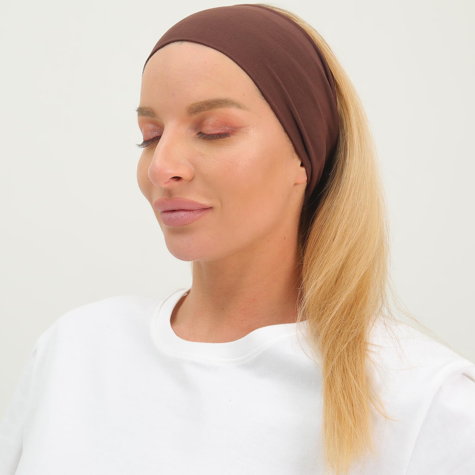 RITOPER headband under helmet—secure, lightweight, slipping-free.