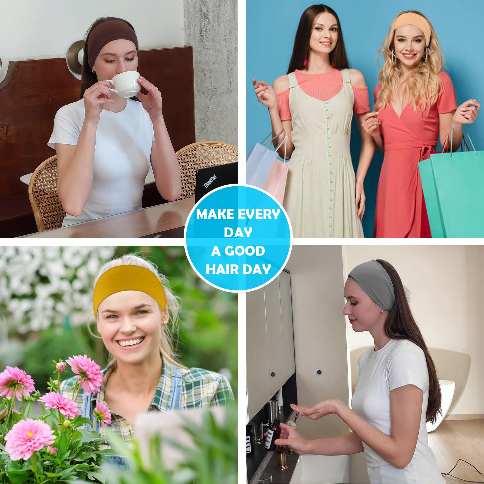 RITOPER headbands suitable for yoga, running, travel and daily wear