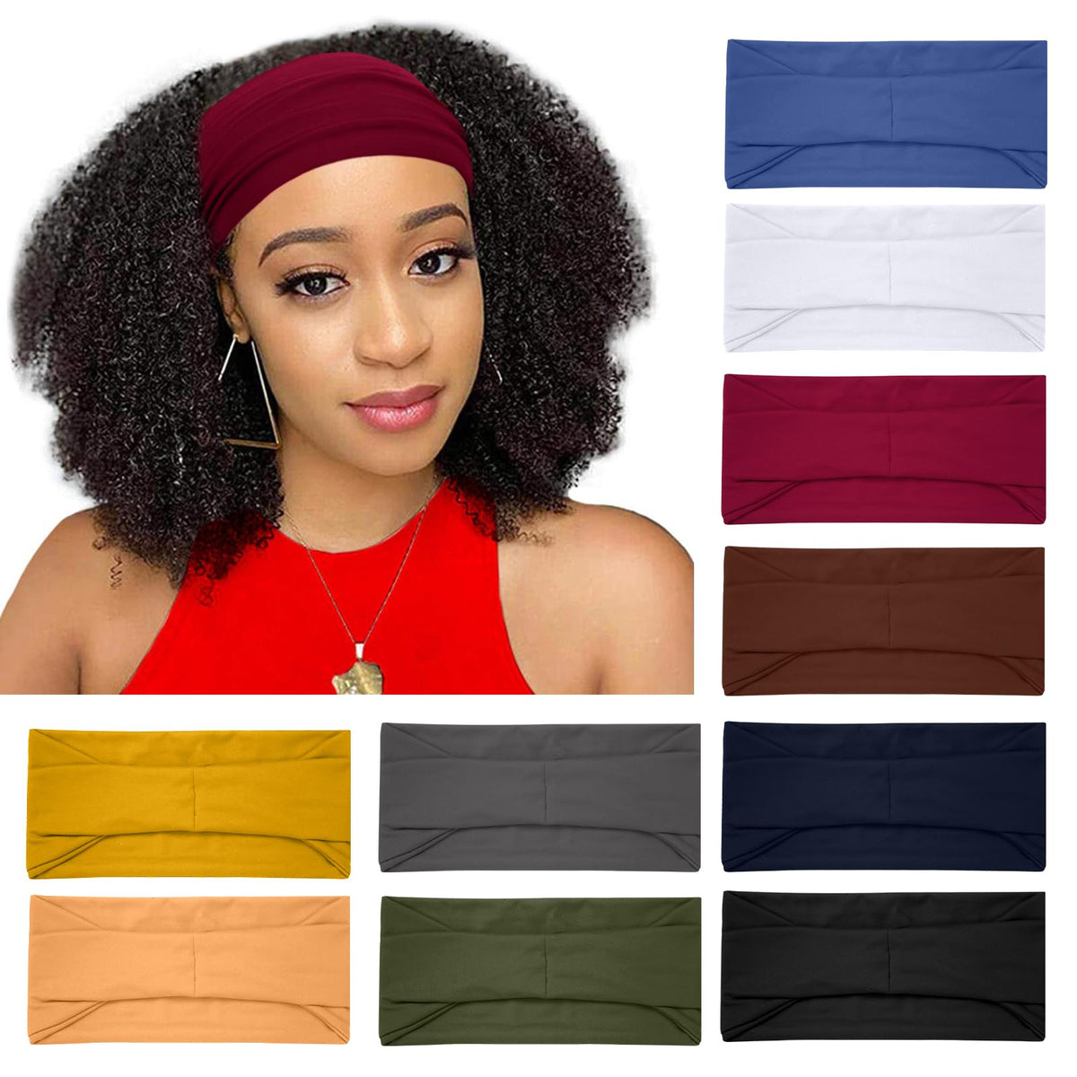 RITOPER wide non-slip headband in yoga fabric for secure workouts