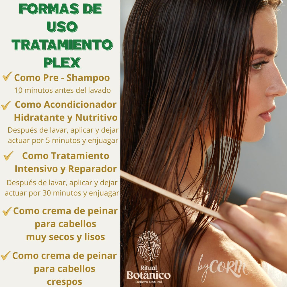 Ritual Botanico KIT5 uso-desenredado-protector: protección calor y deslizamiento.