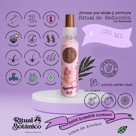 Ritual Botanico Termo Protector bottle shown to shield heat styling.