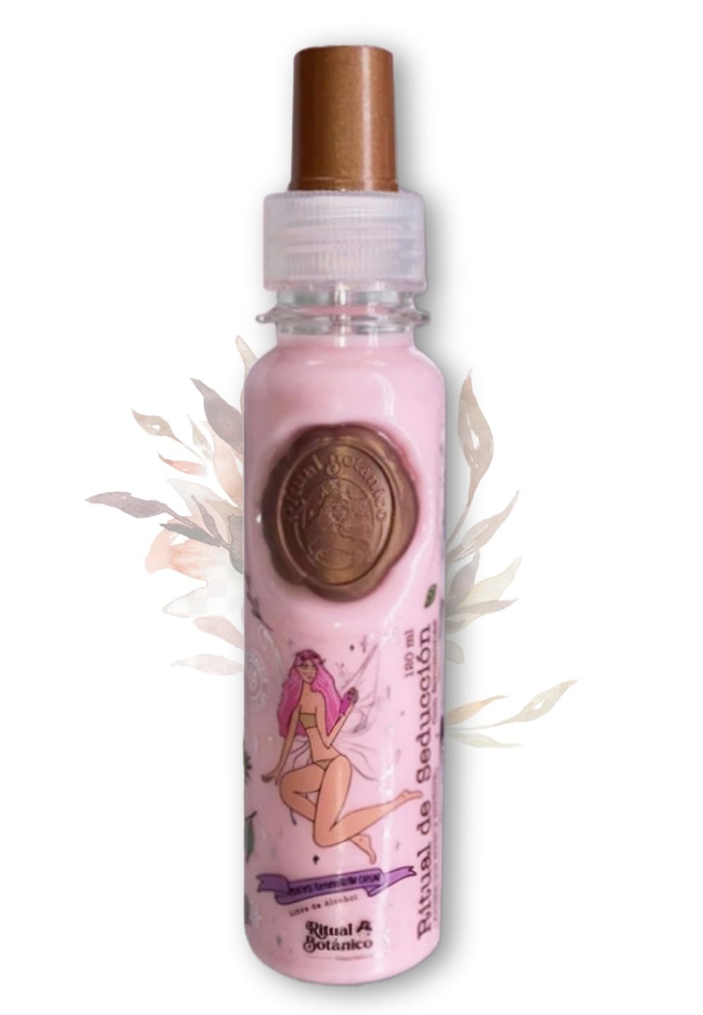 Ritual Botanico Termoprotector pink bottle pour provides heat protection and smoothness.