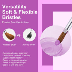 RIYUEXING lightweight gradient-yellow handle enables closer access to the nail during application.