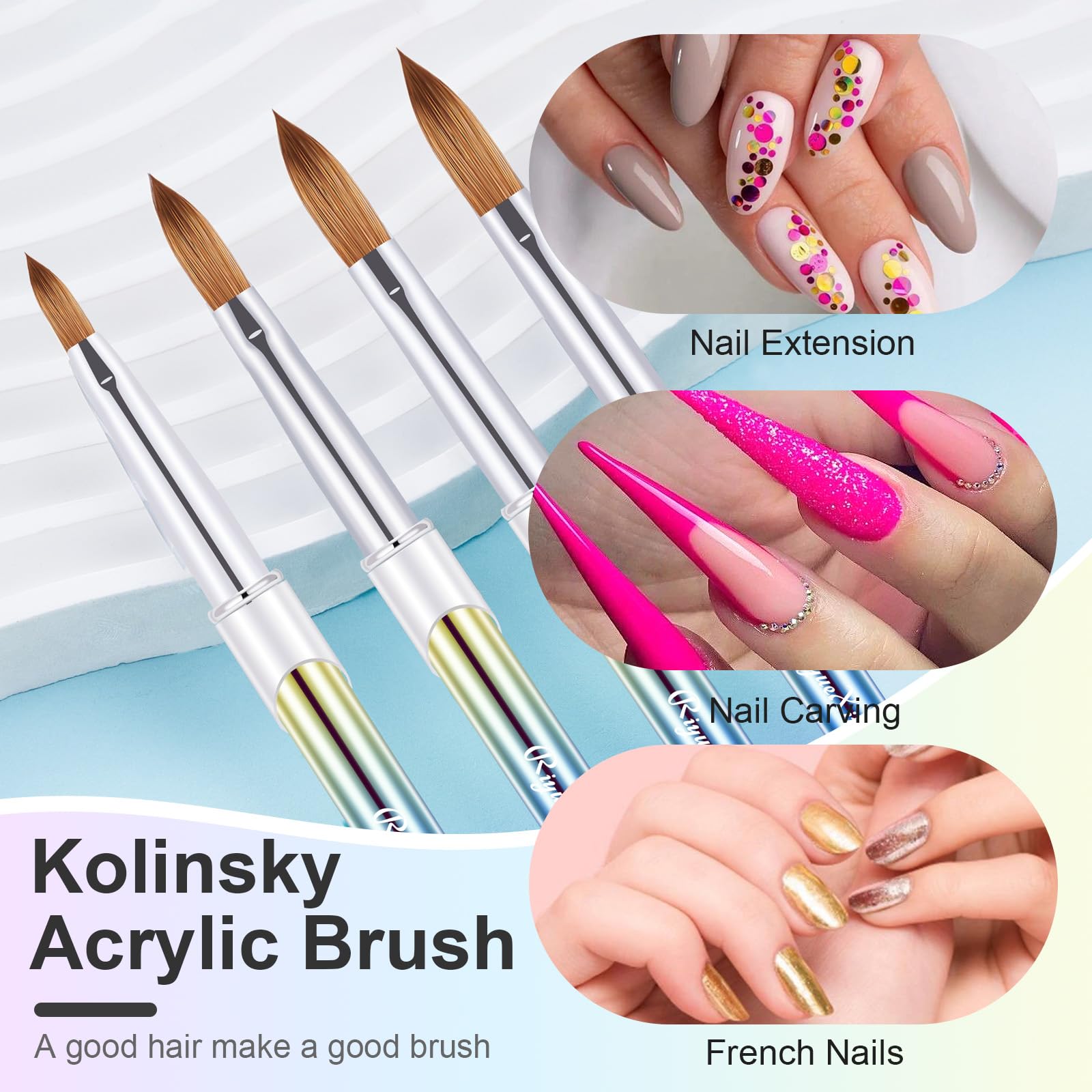 RIYUEXING professional manicure tool set suitable for salons and DIY at home.