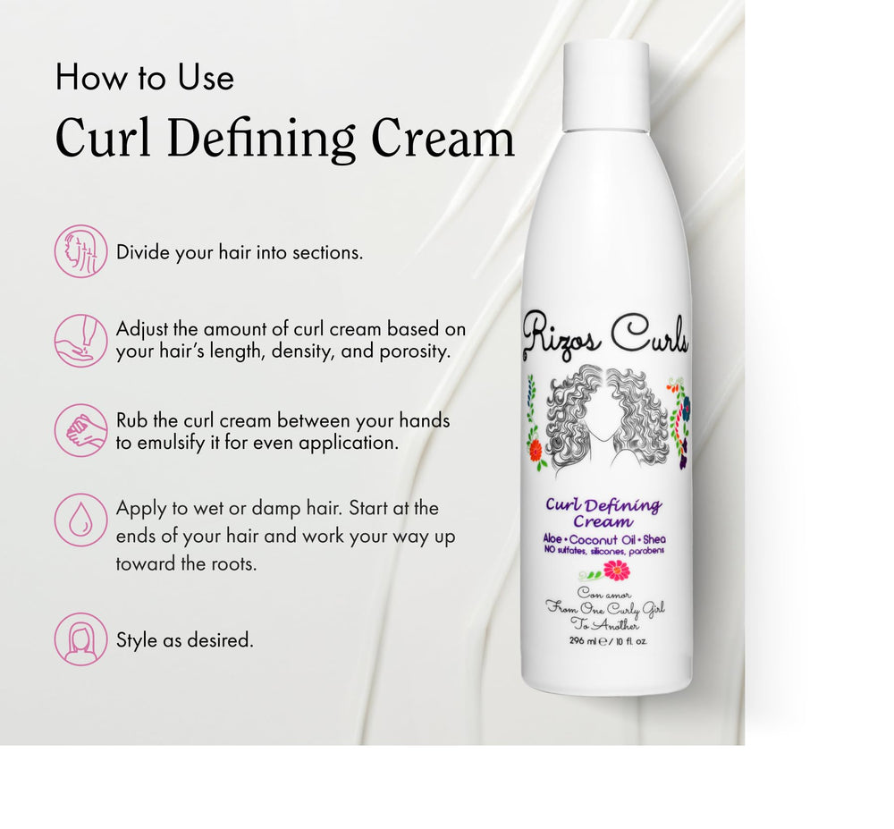 Rizos Curls clean beauty packaging reinforces cruelty-free, sulfate-free values.