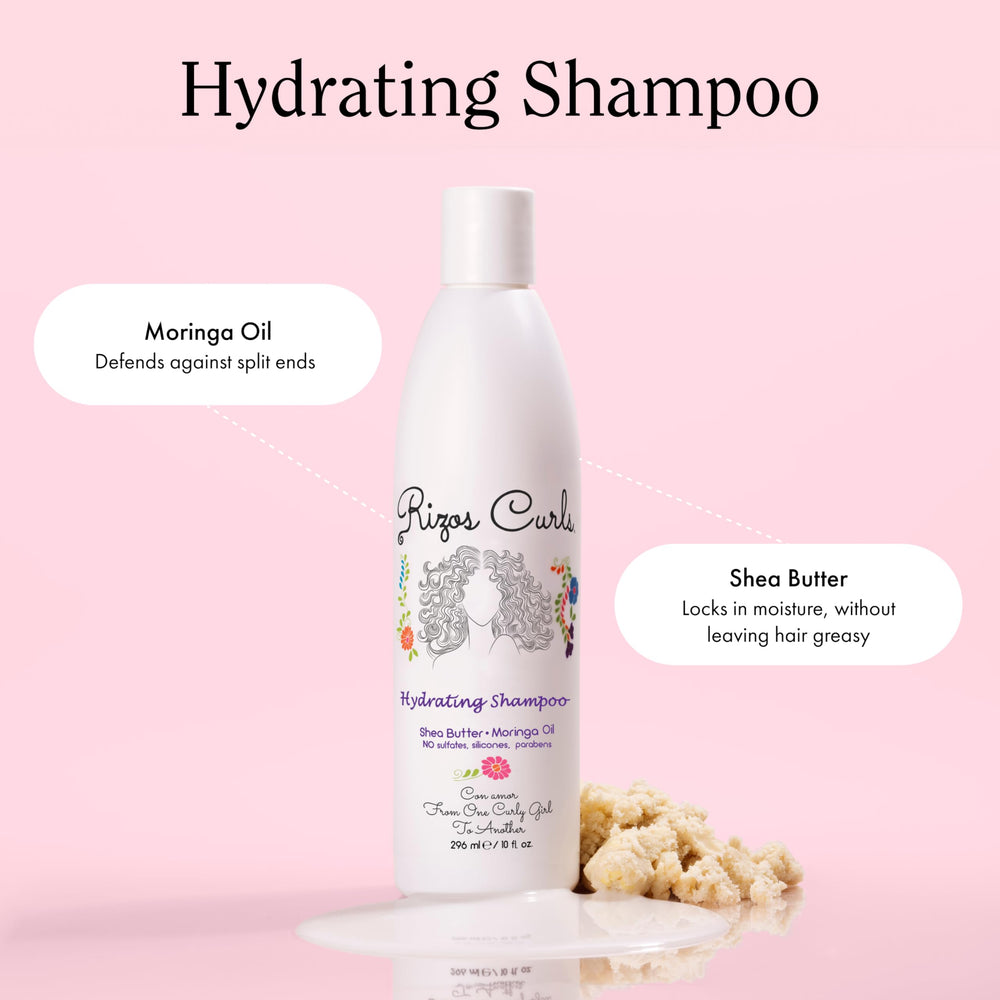 Rizos Curls conditioner restore bottle highlighting deep hydration and detangling for smooth curls