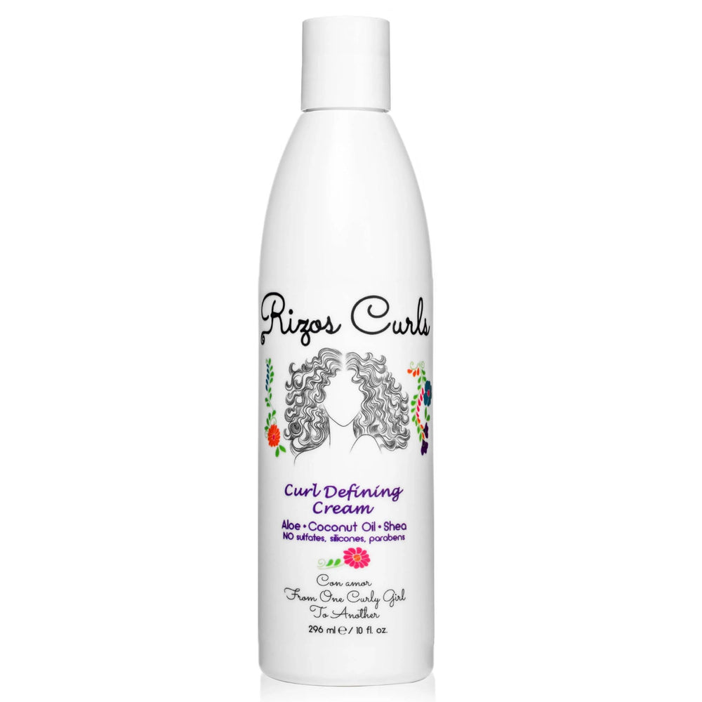 Rizos Curls Curl Defining Cream tube close-up for defined, frizz-free curls.