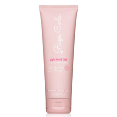 Rizos Curls Light Hold Gel bottle front shows flexible hold for waves and curls.