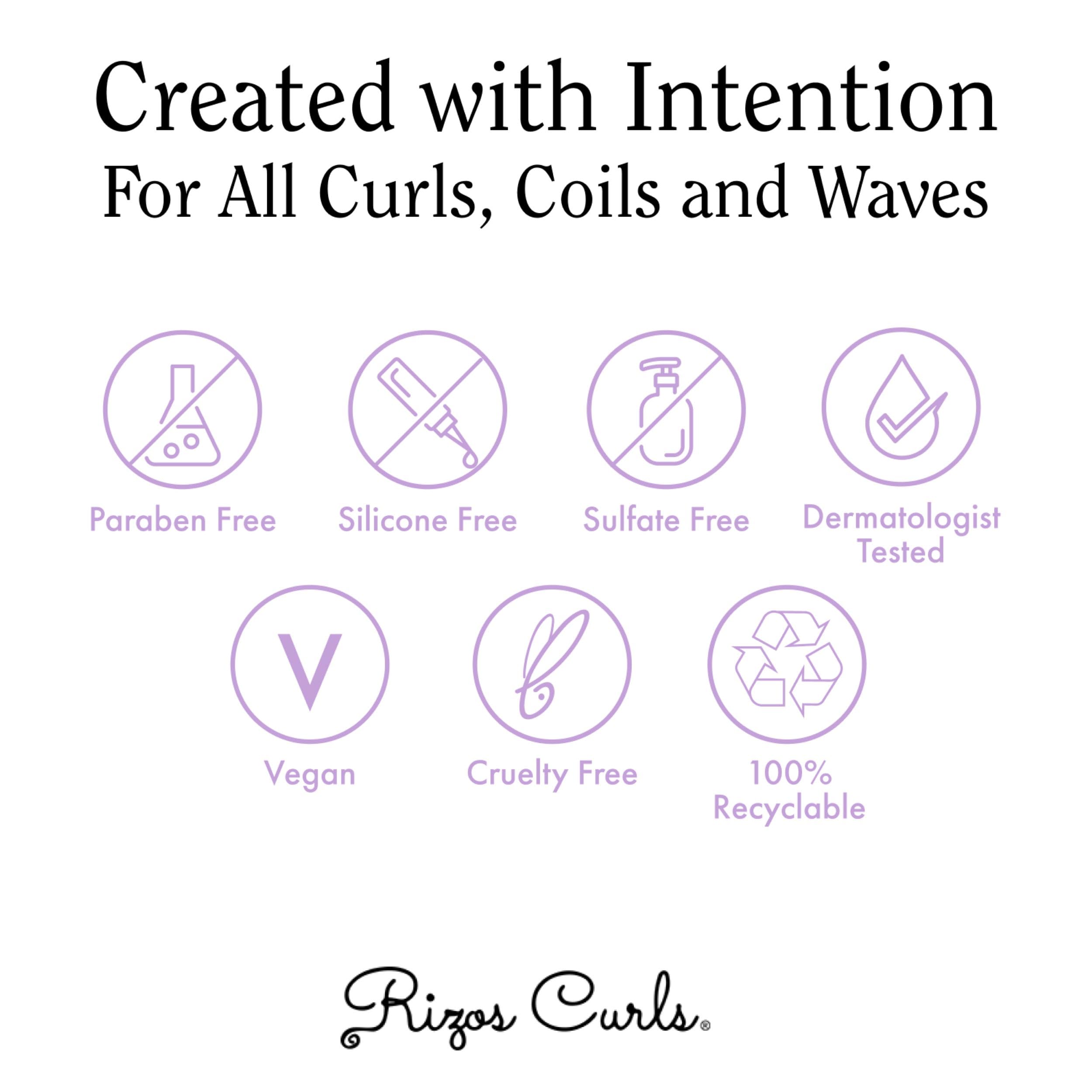 Rizos Curls Strength Oil hand application showing softness and shine