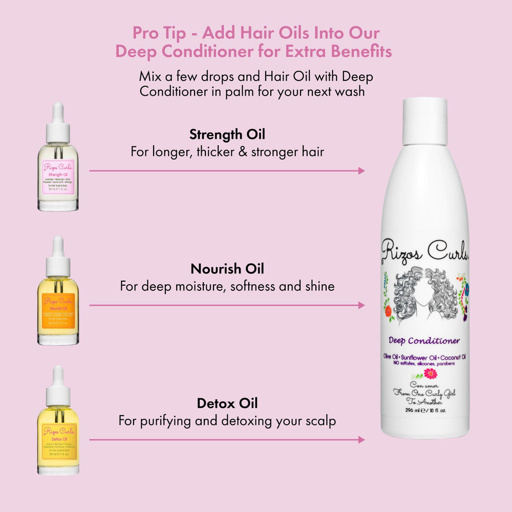 Rizos Curls Strength Oil amla bottle closeup emphasizes fortification