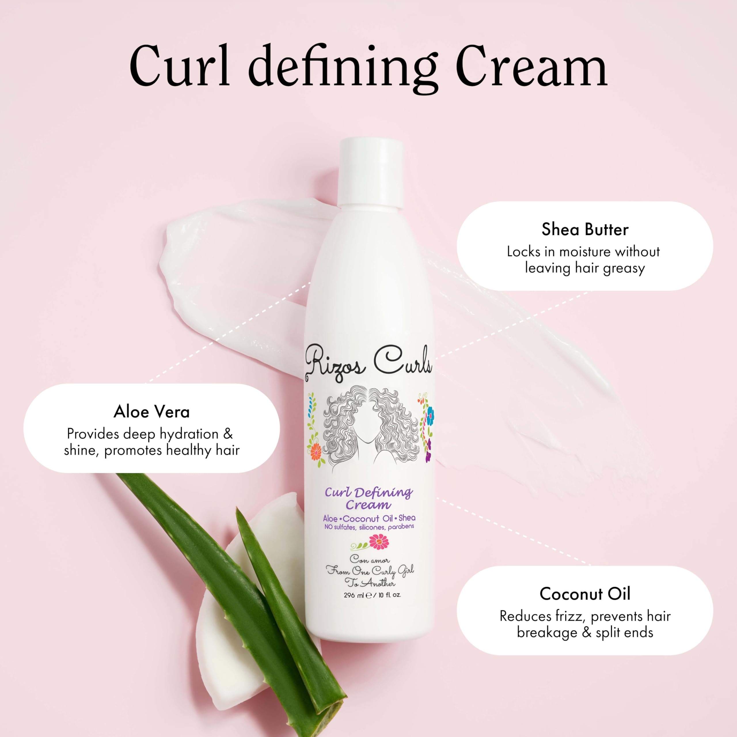 Rizos Curls styling cream definition bottle enabling frizz control and curl definition