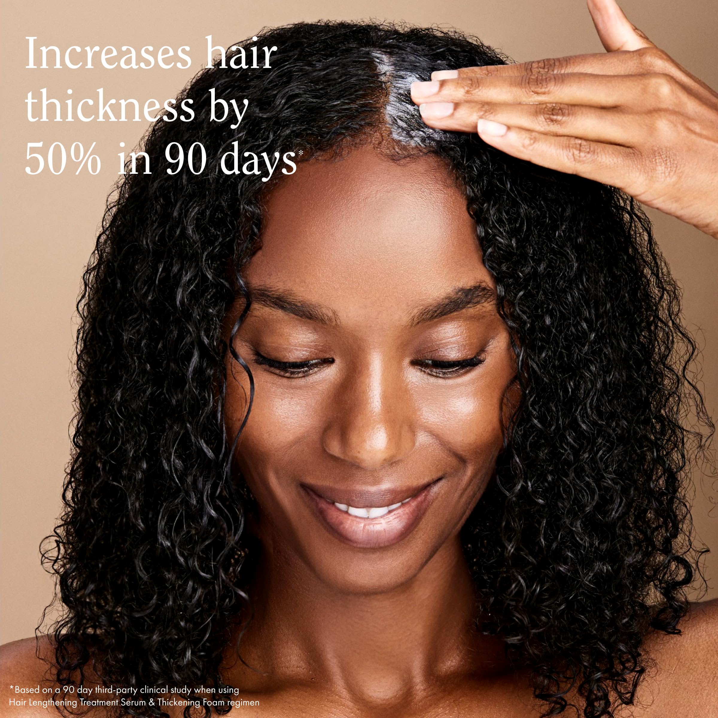 Close-up of Thickening Foam texture from Rizos Curls showing lightweight, non-greasy feel.