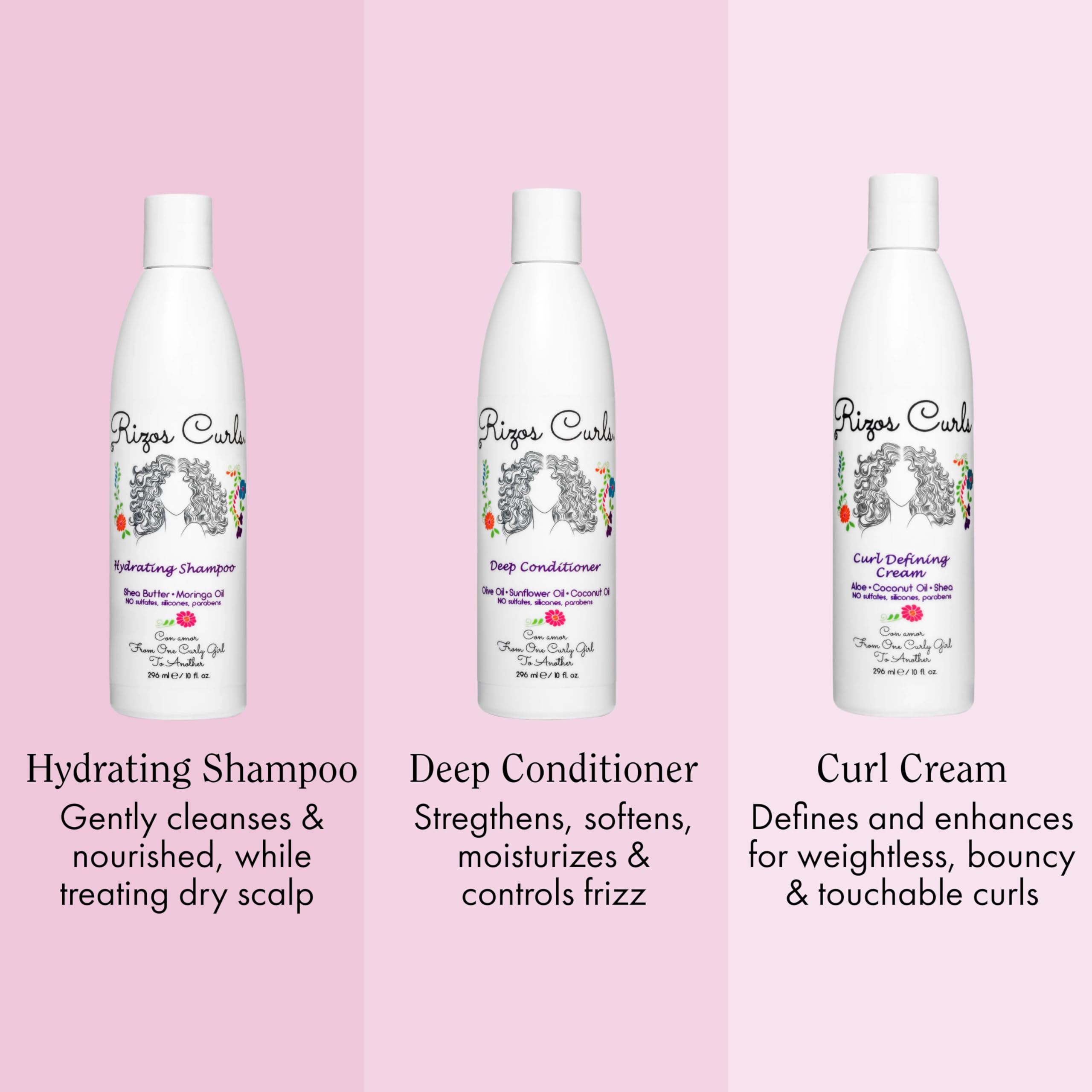 Rizos Curls deep conditioner tube nourishing soft curls with olive and coconut oils