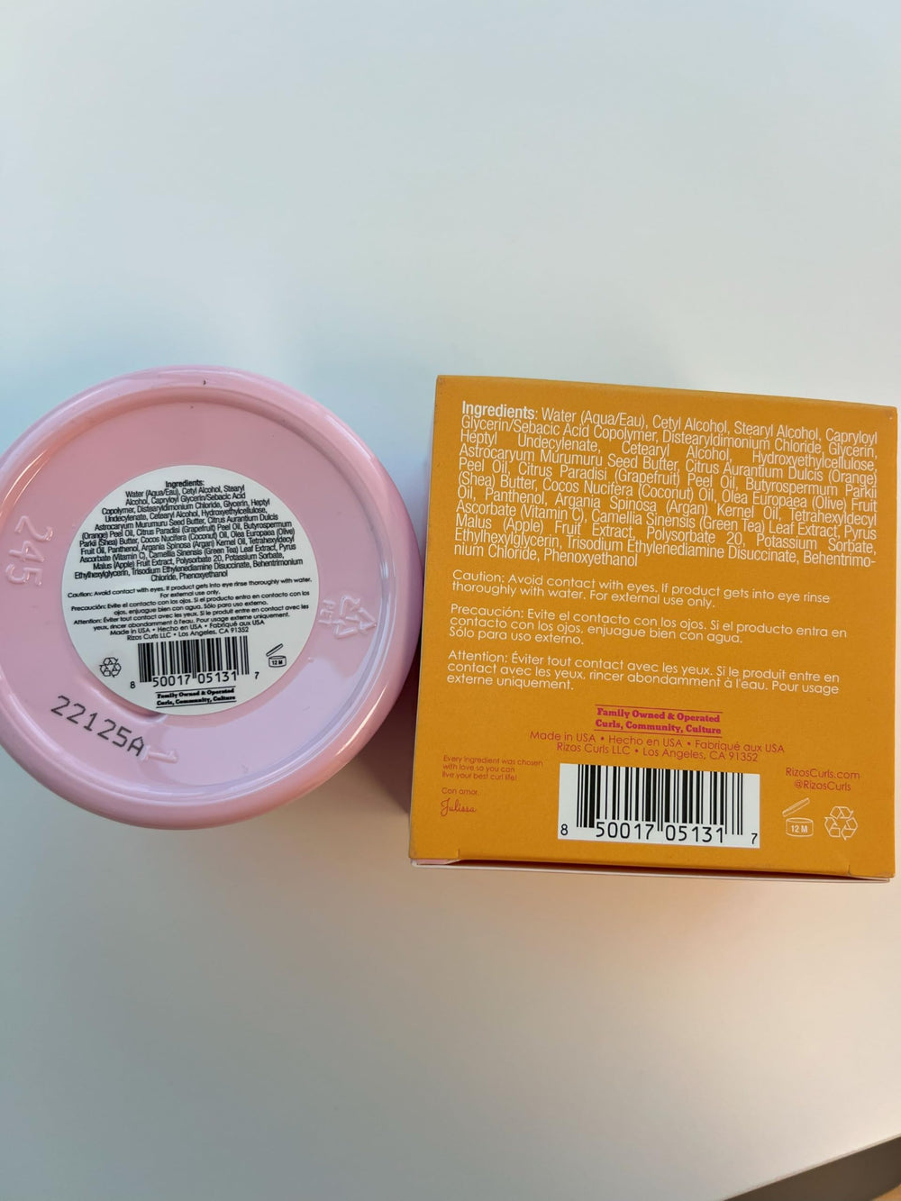 Rizos Curls Vitamin C Hair Repair Mask revives strands with a citrusy aroma.