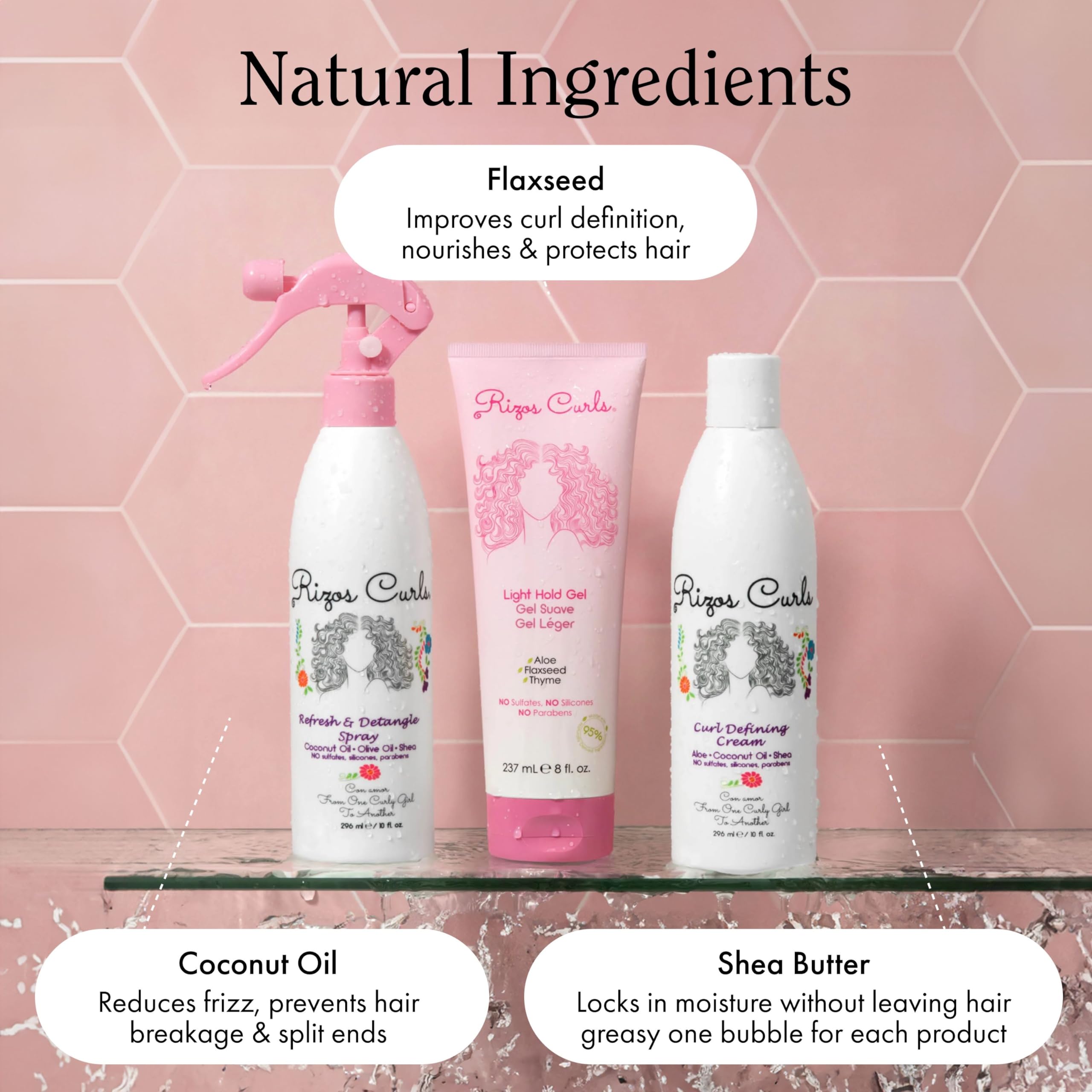 Rizos Curls Curl Cream jar delivers defined, bouncy curls without crunch.