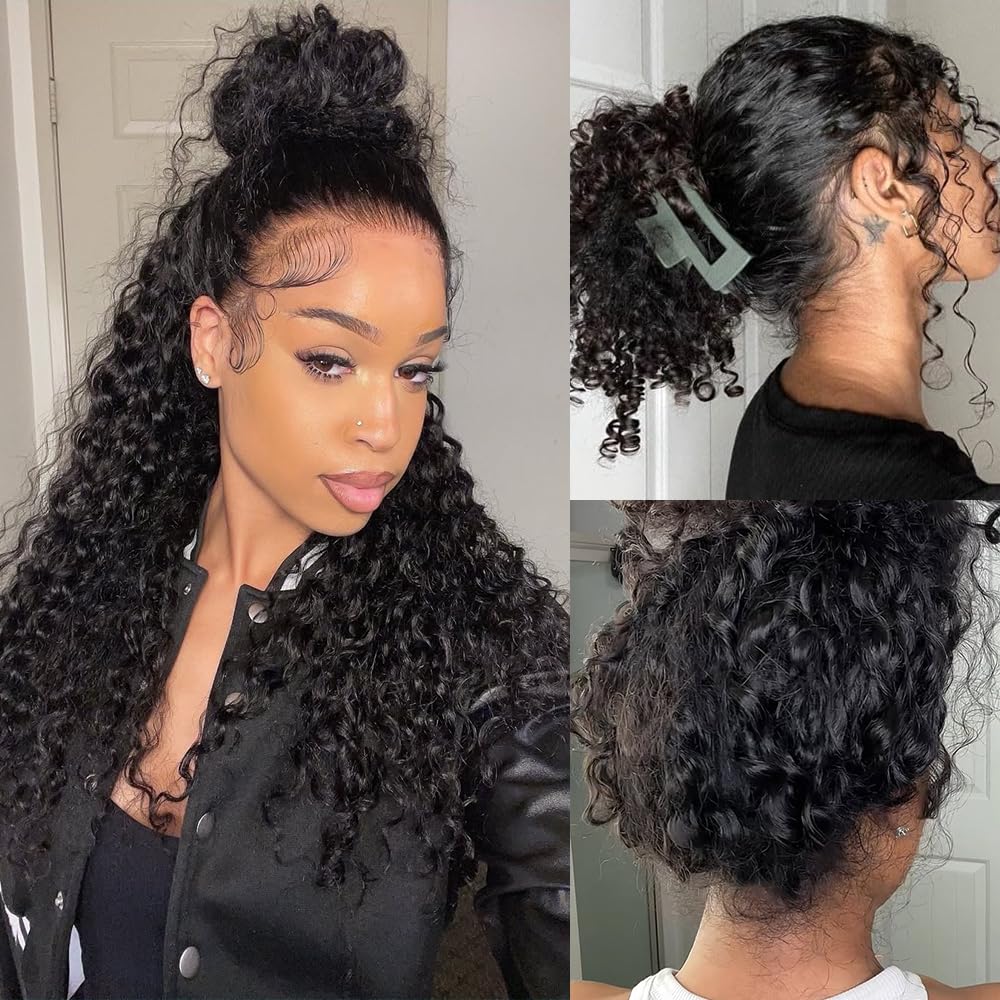 RJAOB Deep Wave 360 wig full view shows long, natural waves for daily wear.