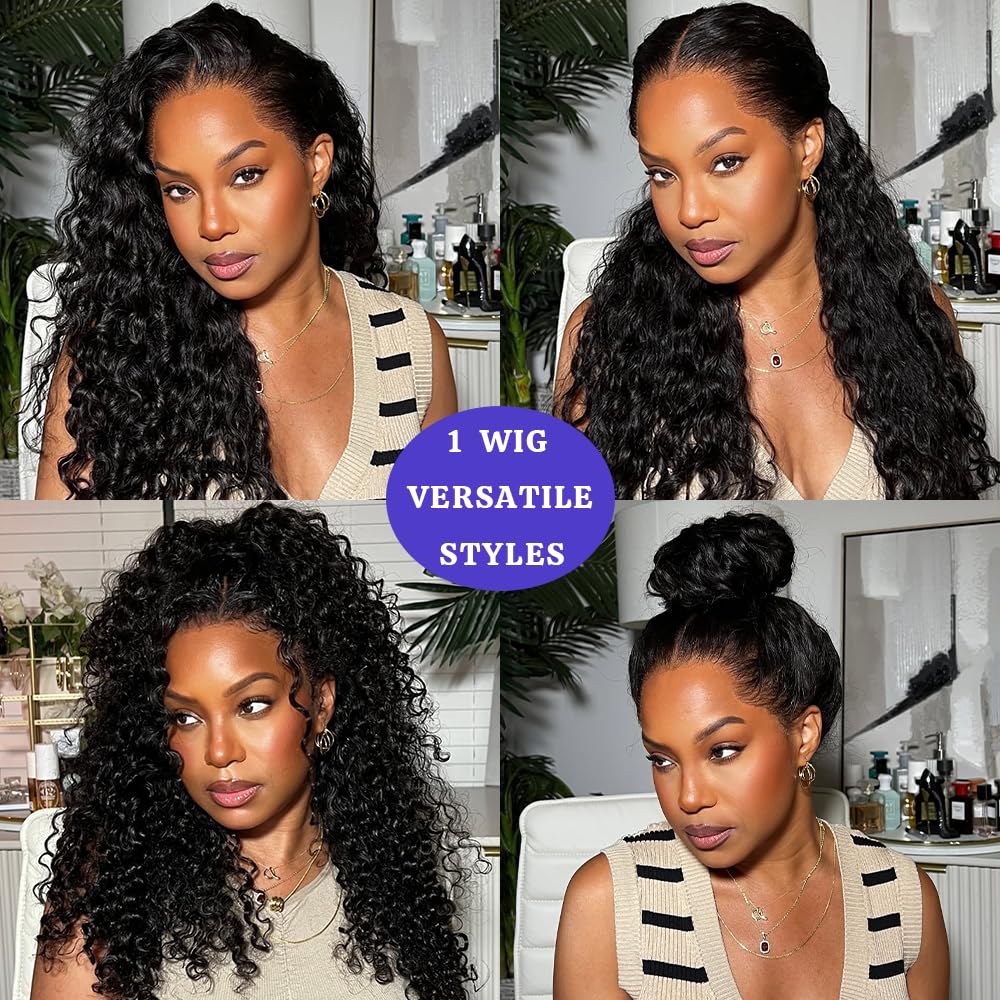 RJAOB Deep Wave 360 wig 28 inch length measured straight reflects true length.
