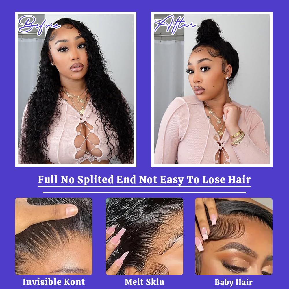 RJAOB Deep Wave 360 wig worn at wedding or party for elegant styling.