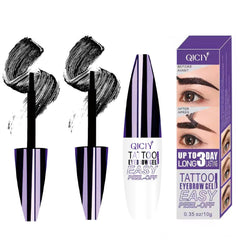 Rliolouo QICIY brow gel packaging for on-the-go makeup convenience.