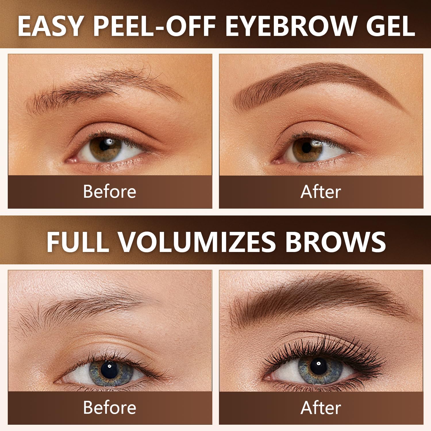 Rliolouo QICIY peel-off action lifts for natural brows.
