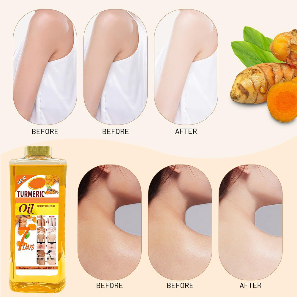 Rliolouo Soft 7 turmeric oil ingredients close-up with ginger and plant oils