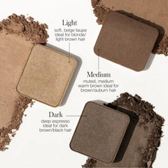 RMS Beauty Back2Brow swatches show precise brow definition for shaping.