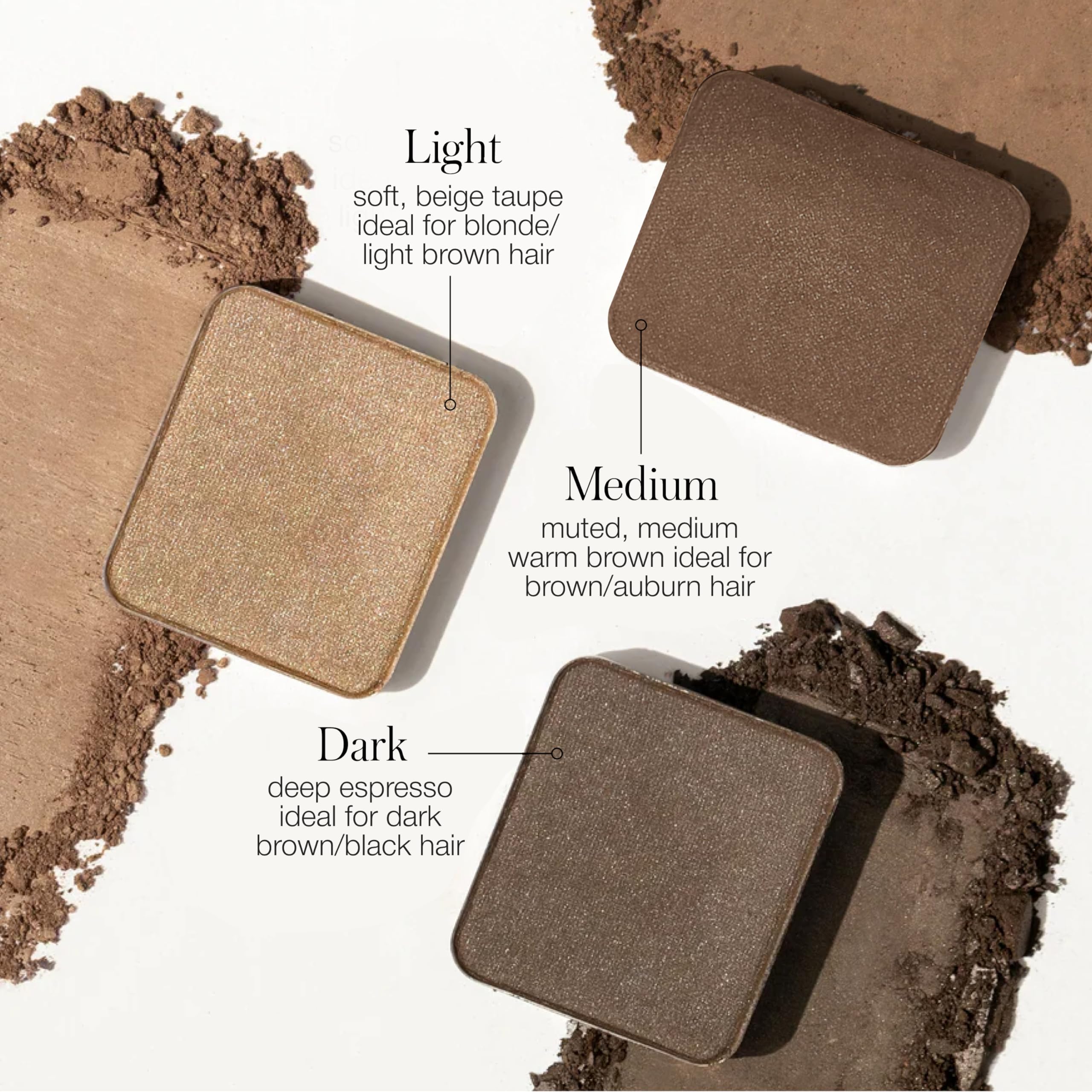 RMS Beauty Back2Brow swatch on skin illustrating natural color match for brows.