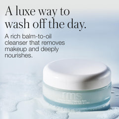 RMS Beauty Coconut Clean Cleansing Balm delivers a non-greasy finish suitable for dry and sensitive skin.