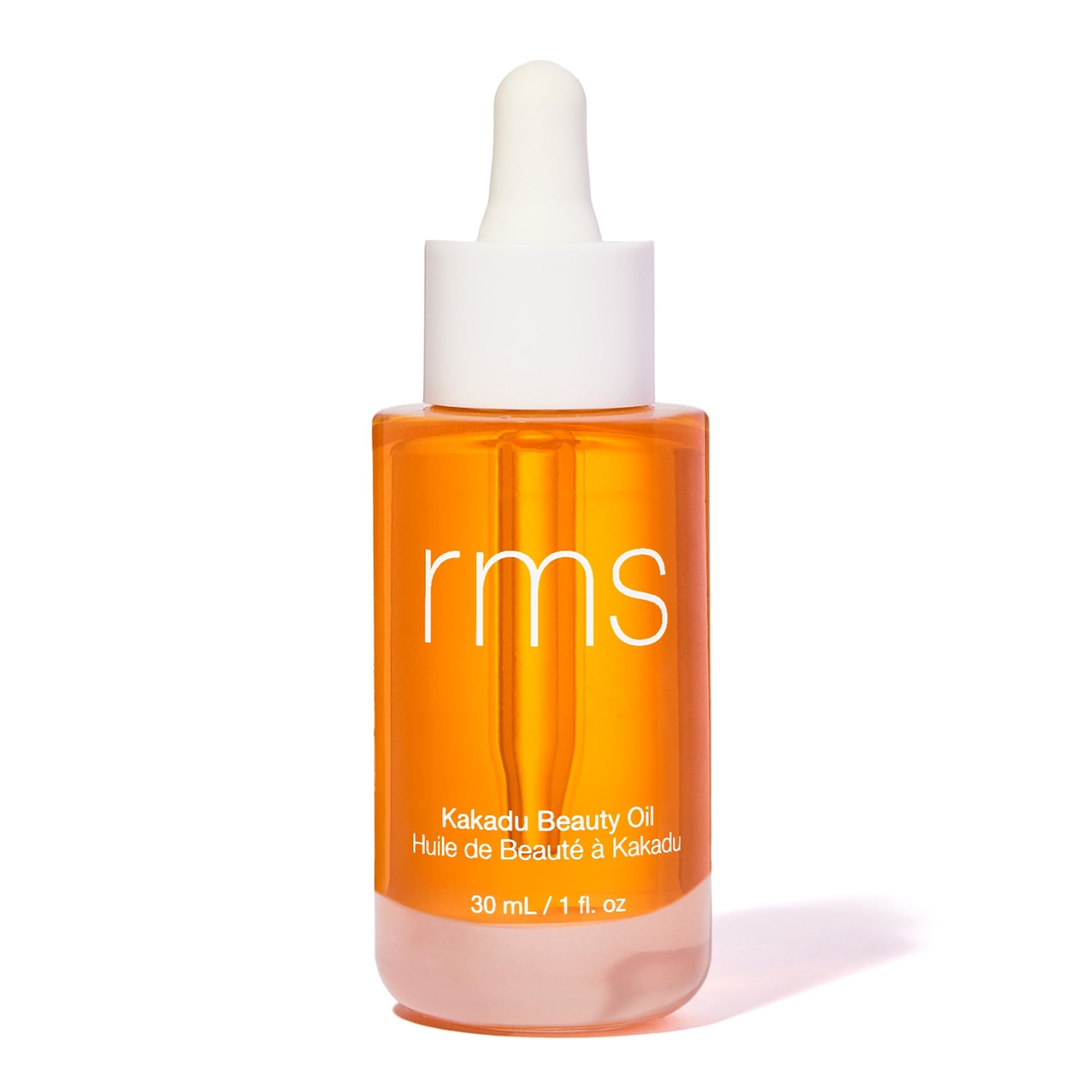 RMS Beauty Kakadu Beauty Oil bottle front shows antioxidant protection for radiant skin