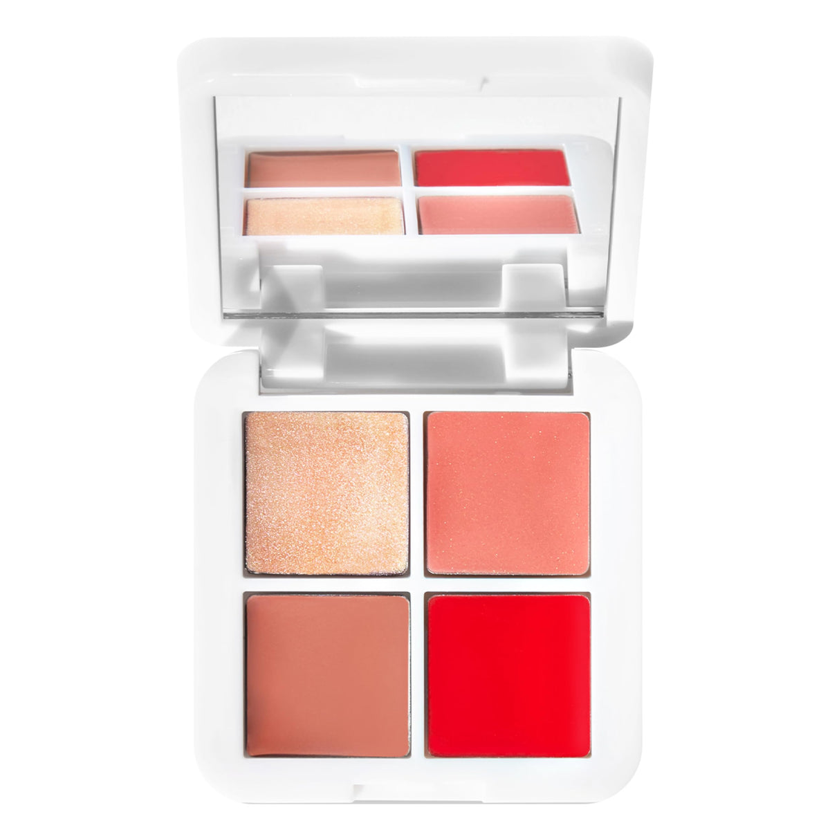 RMS Beauty Lip2Cheek Glow Quad compact shows four shades for versatile daytime color.