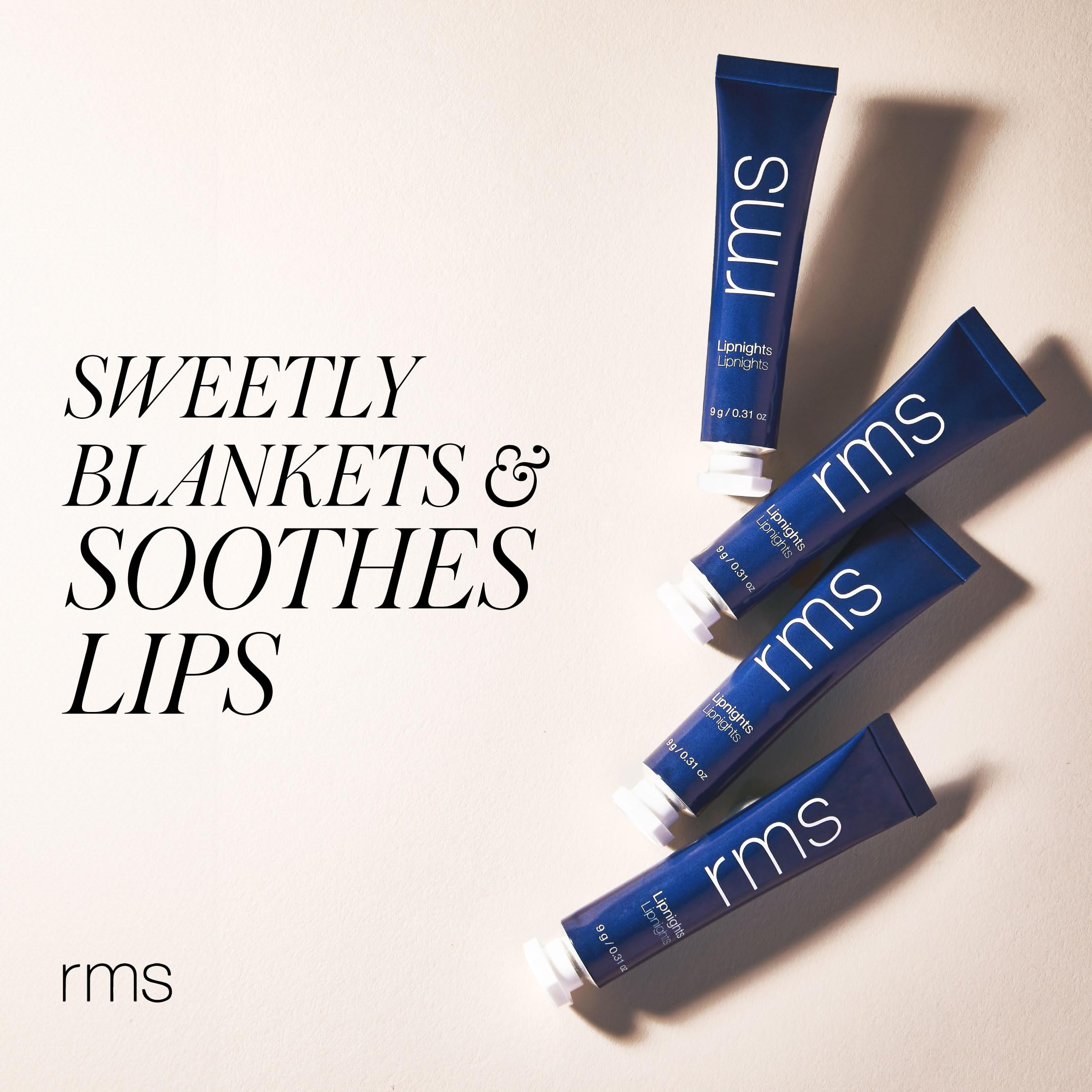 RMS Beauty Lipnights peptide formula supports lips' smoothness and resilience