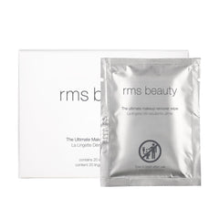 RMS Beauty makeup remover wipes pack for on-the-go cleansing during travel.