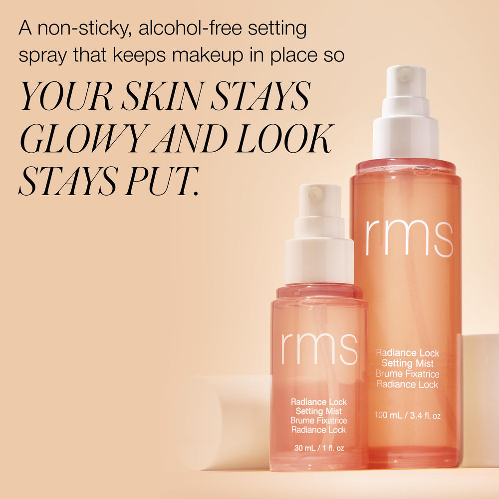 RMS Beauty Radiance Lock Mist mist-dispense providing refreshing hydration for makeup longevity