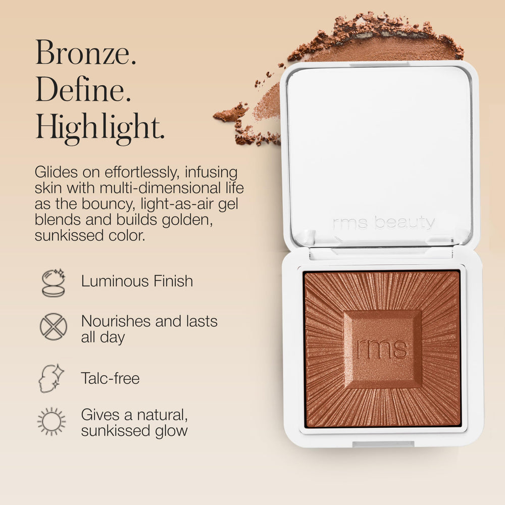 RMS Beauty Redimension Hydra-Bronzer cream blend enabling radiant sculpt and 3D finish