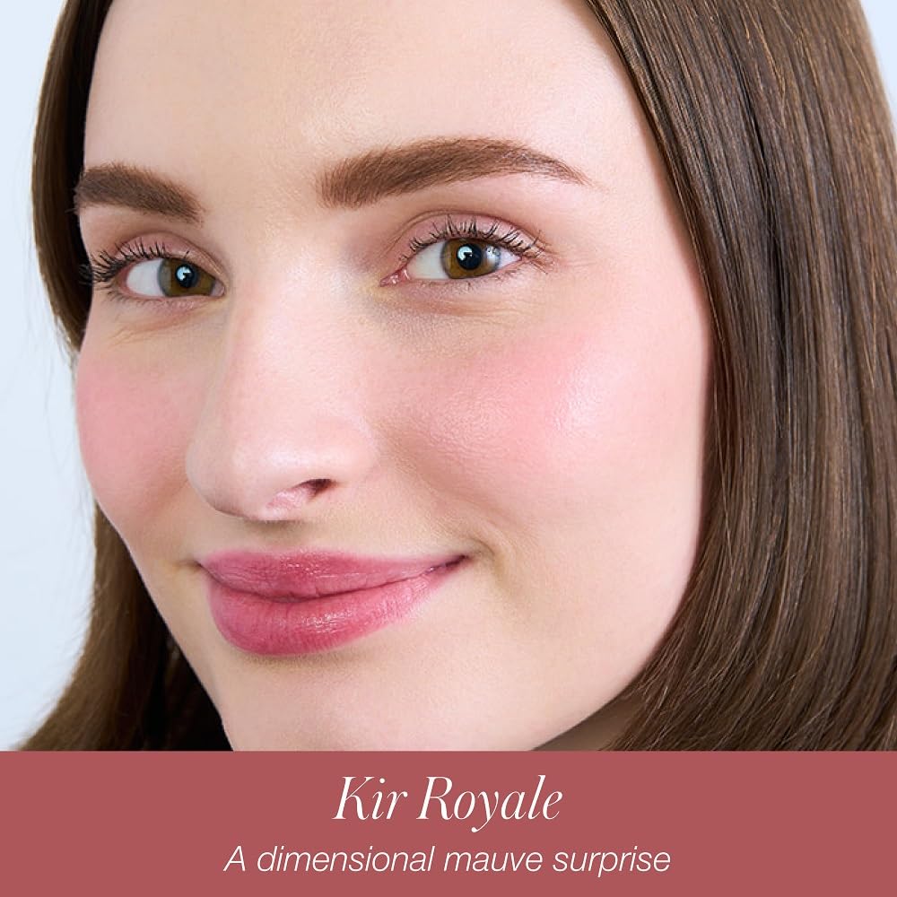 RMS Beauty Redimension Hydra Powder Blush nude swatch on skin showing buildable color