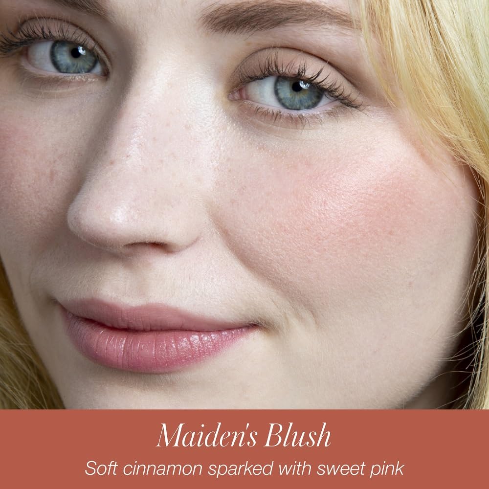 RMS Beauty Redimension Hydra Powder Blush swatch reveals buildable natural color with a silky finish
