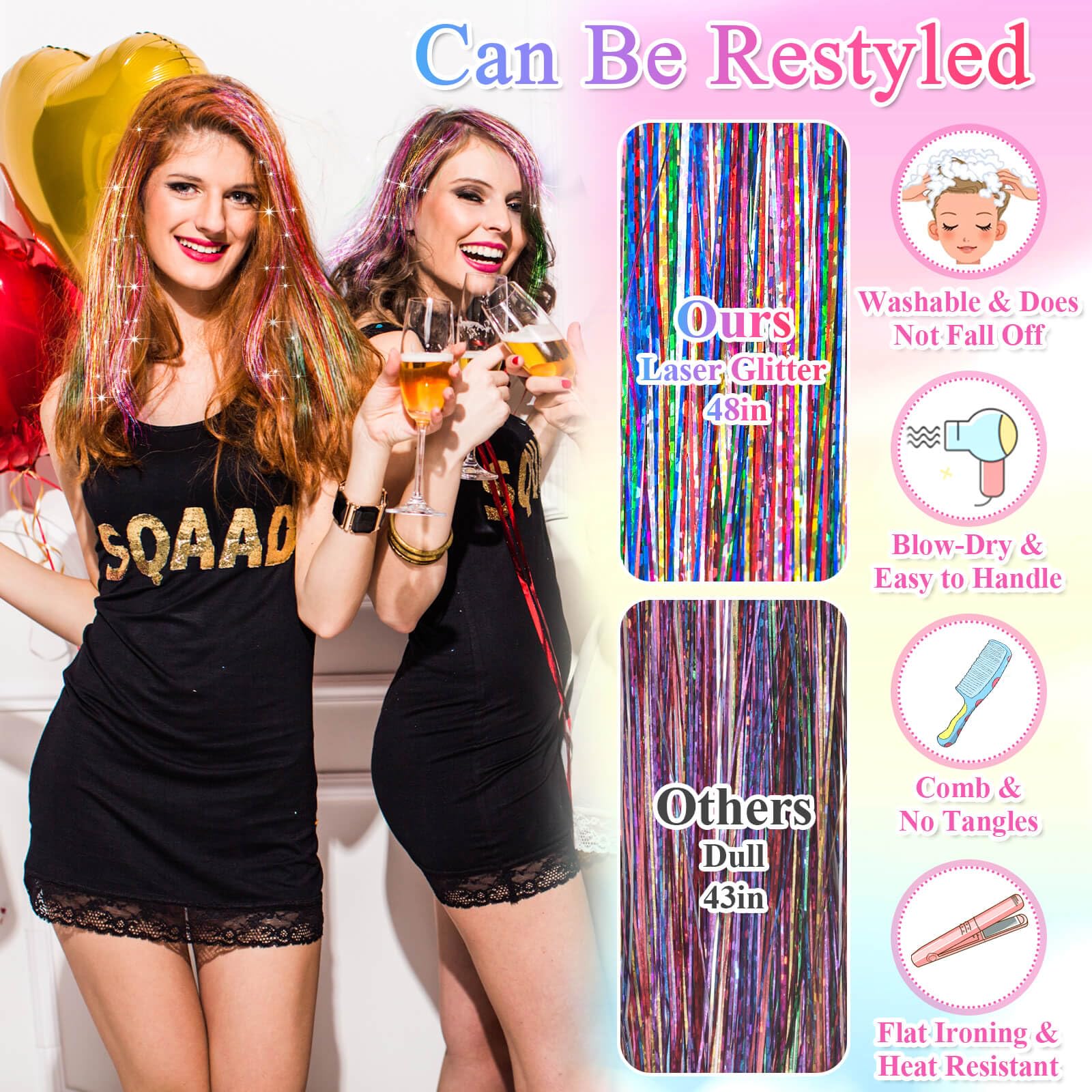 ROADPLUM application beads enable sturdy, discreet tinsel connections