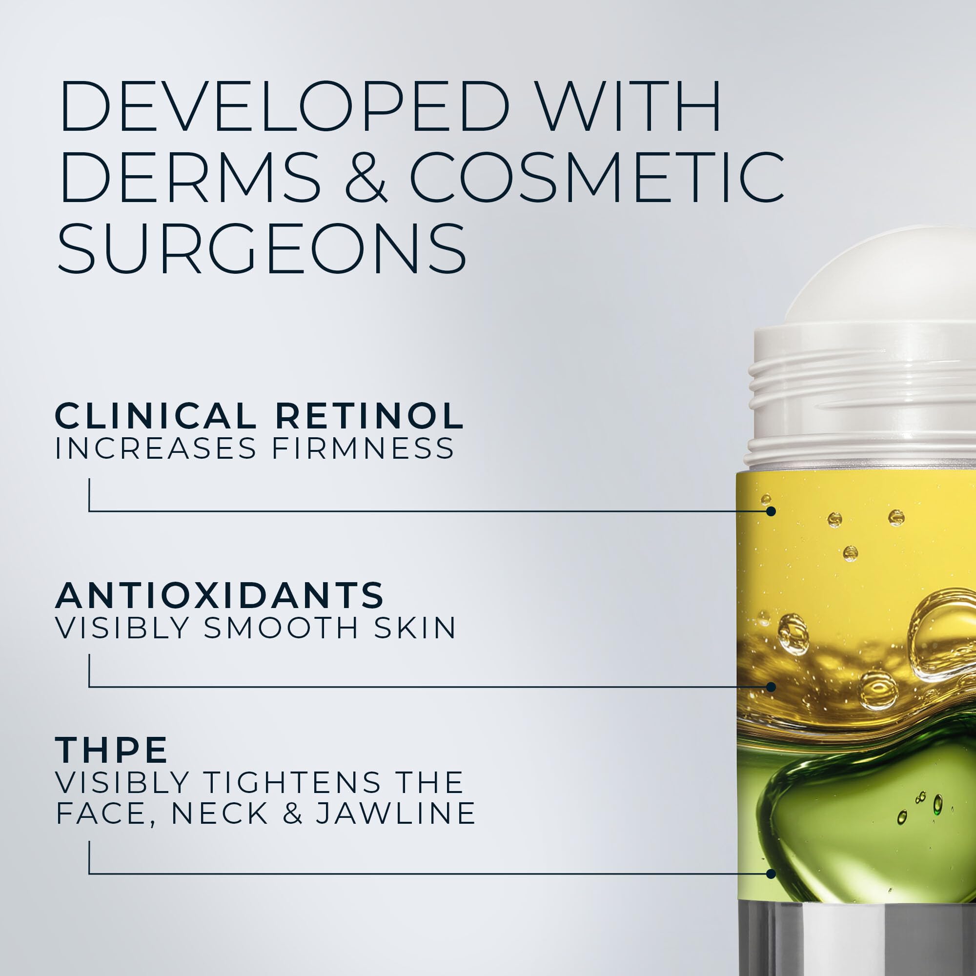 RoC product label highlighting advanced retinol and antioxidant ingredients for renewal