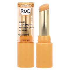 RoC Multi Correxion Revive & Glow Eye Balm tube for brightening and under-eye hydration.