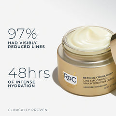 RoC Retinol Correxion Max retinol bottle highlights potent anti-aging formula for smoother skin