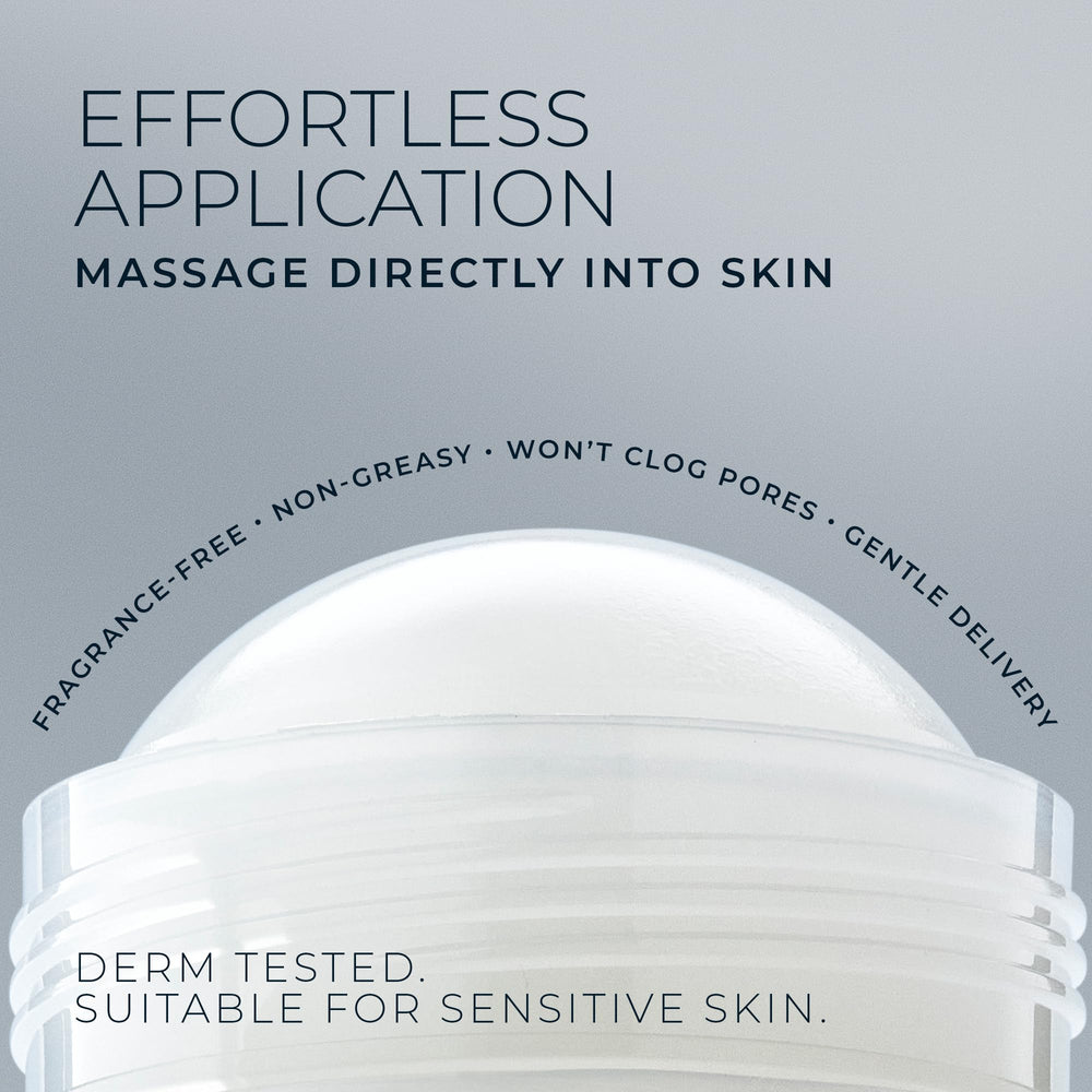 RoC firming stick in hand to show compact travel size and on-the-go convenience