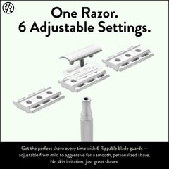Rockwell Razors 6S 316L stainless steel body emphasizes durable, balanced shaving performance.