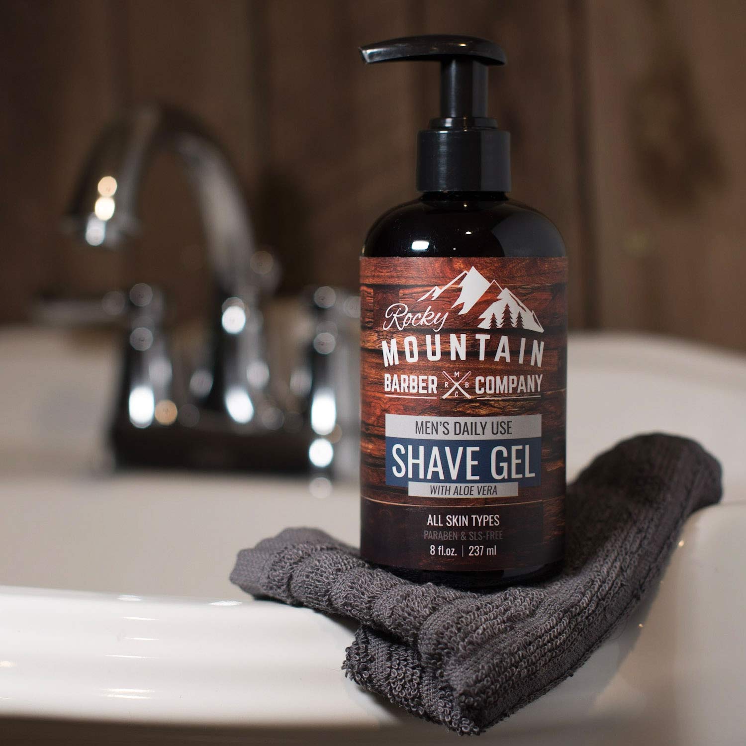 Rocky Mountain Barber 8oz packaging designed for everyday use.