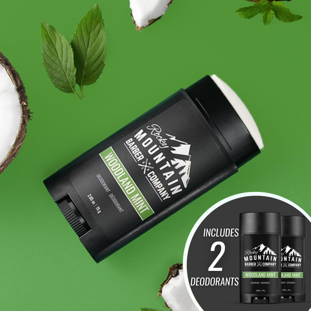 Rocky Mountain Barber aluminum-free formula showcases plant-based odor protection.