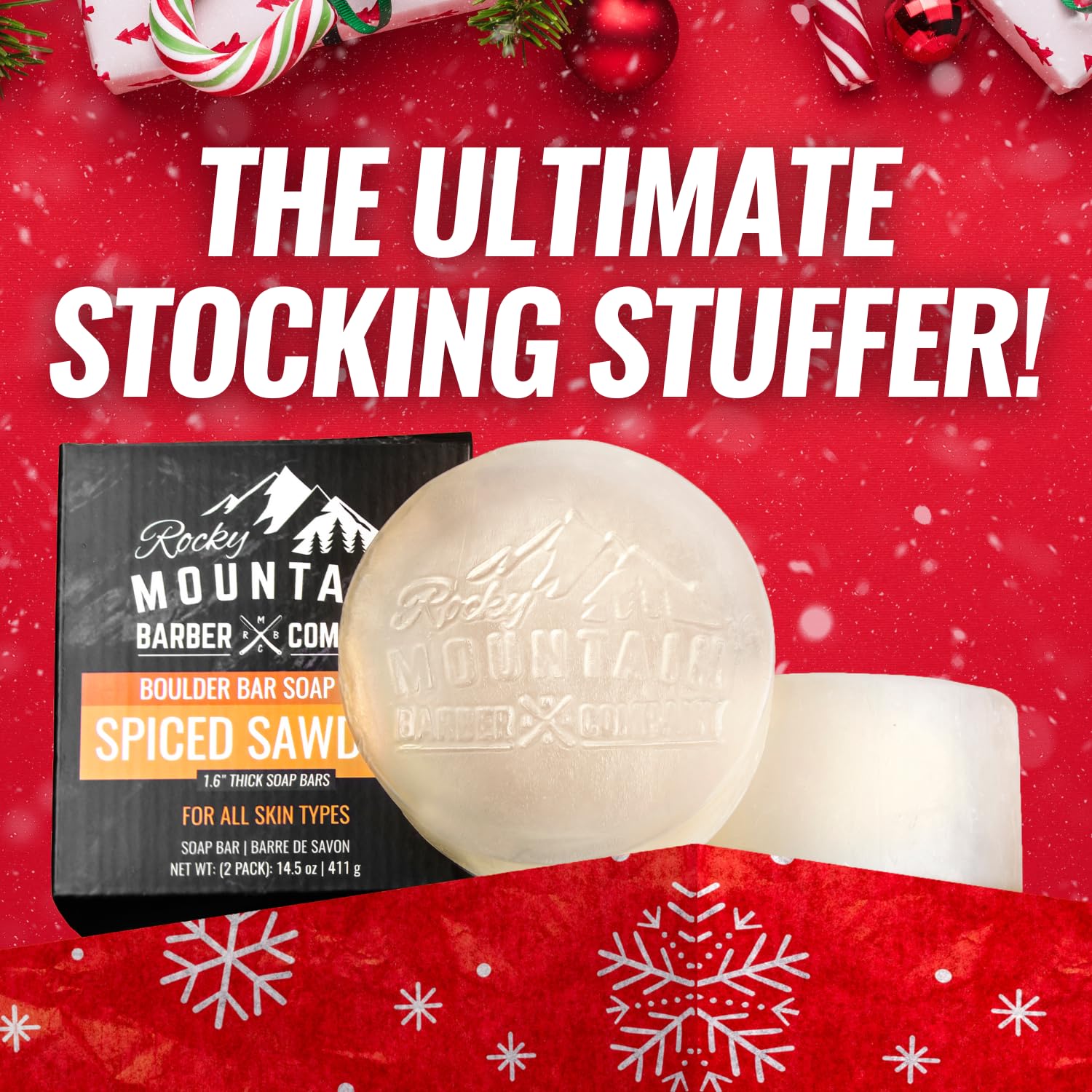 Rocky Mountain Barber Company glycerin-based soap reveals transparent moisture-rich formula