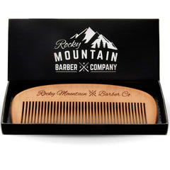 Rocky Mountain Barber Company peine de madera antiestático para barba y cabello.