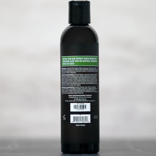 Rocky Mountain Barber Company conditioner forest mint scent blends peppermint tea tree eucalyptus.