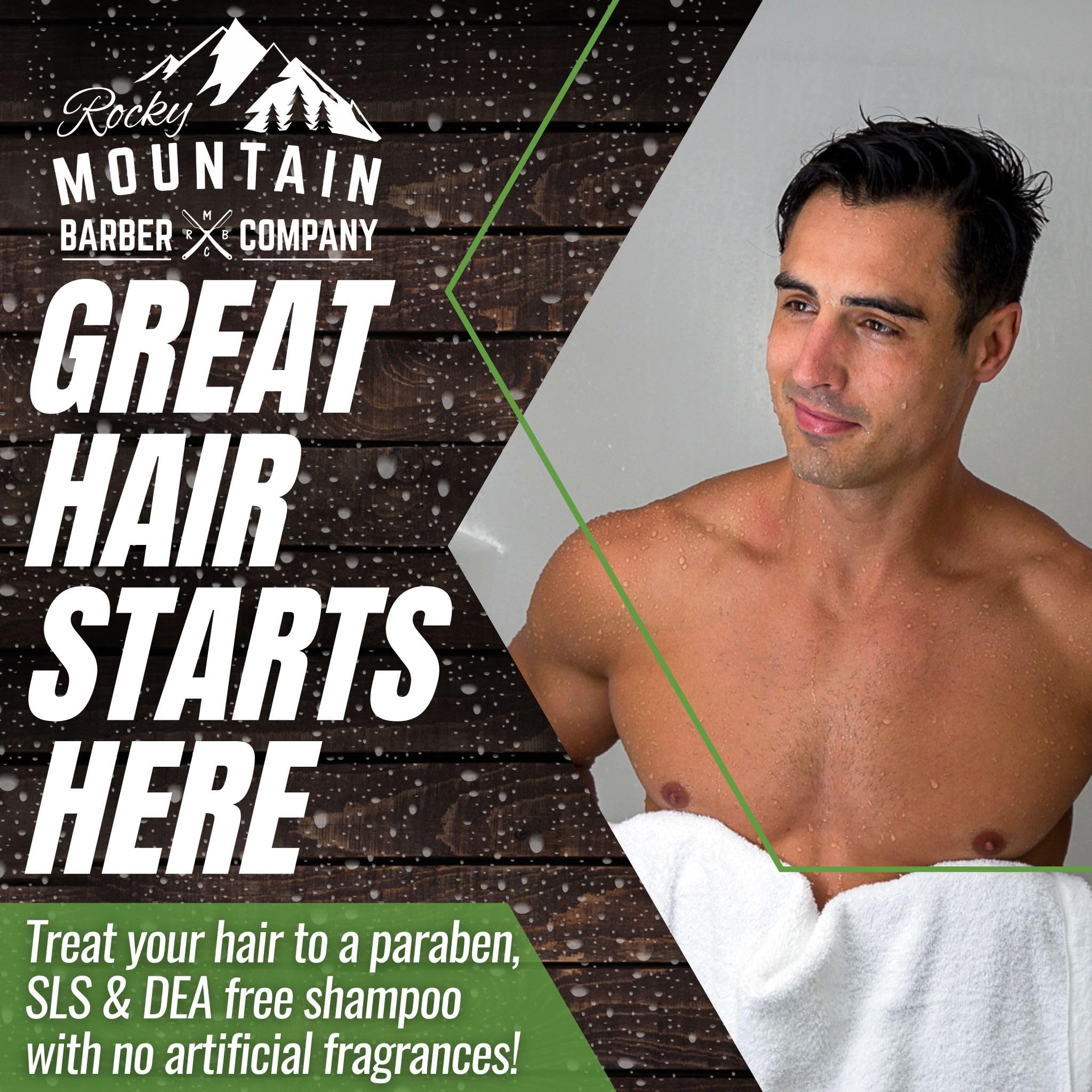 Rocky Mountain Barber Company forest mint scent label evokes invigorating grooming ritual