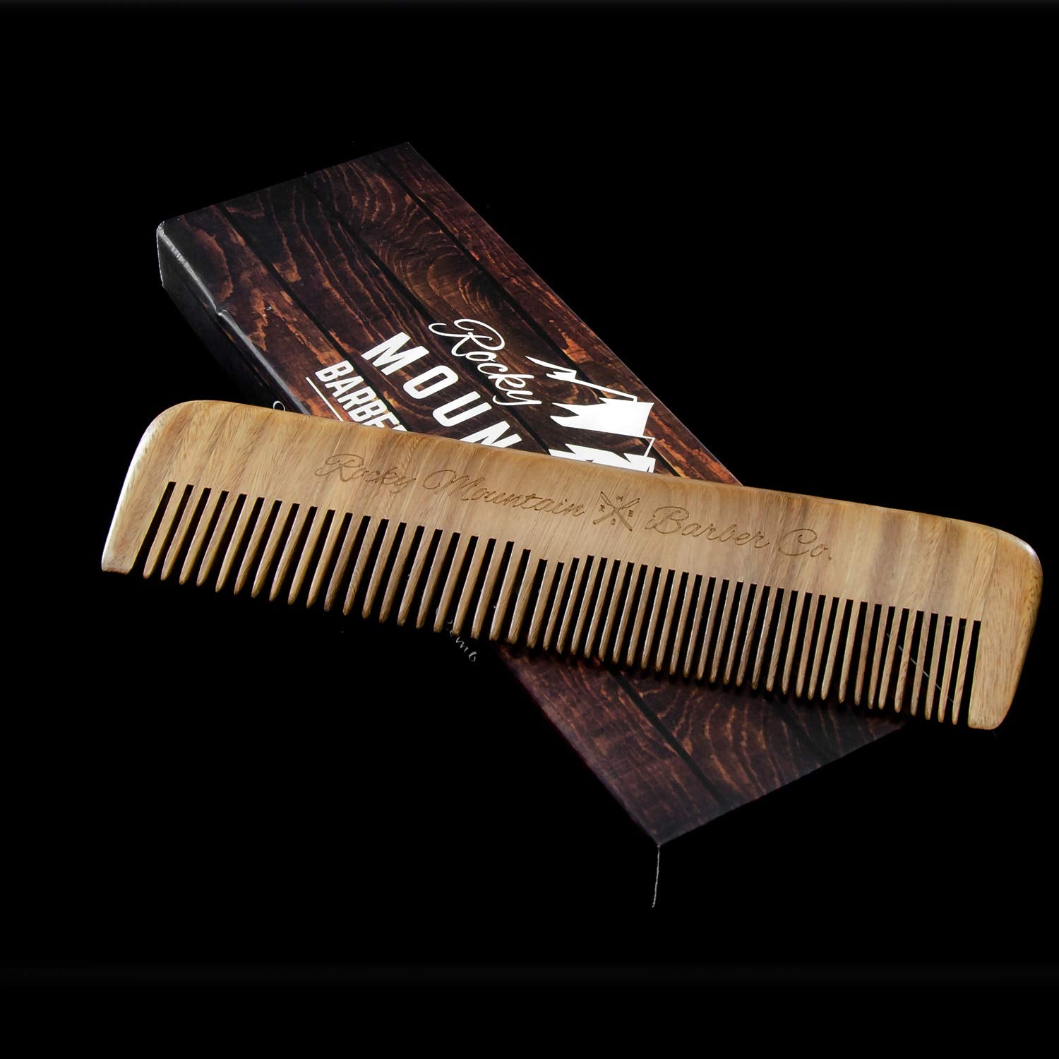 Rocky Mountain Barber Company lifestyle shot shows on the go grooming setup.