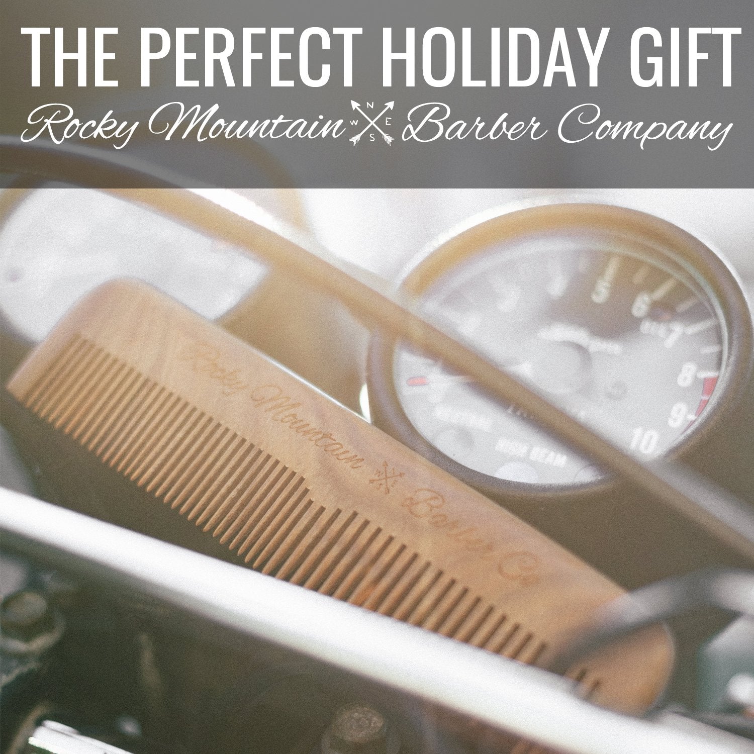 Rocky Mountain Barber Company gift box packaging presents premium grooming gift.